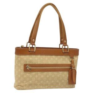 LOUIS VUITTON Monogram Mini Lucille PM Hand Bag Beige